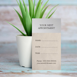 Elegante tarjeta de cita de salón de época