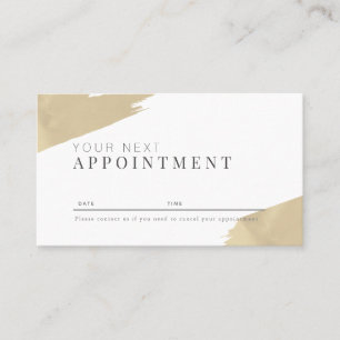 Elegante tarjeta de cita de salón de premios Gold
