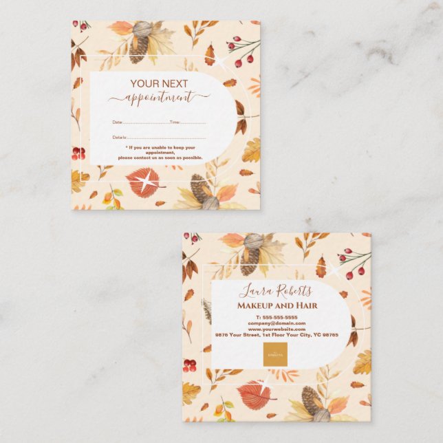 Elegante tarjeta de cita para el propietario de un (Anverso / Reverso)