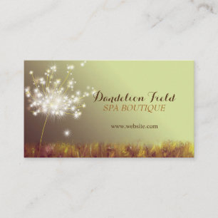 Elegante tarjeta de cita profesional de Dandelions