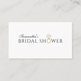 Elegante tarjeta de código QR para ducha de novia