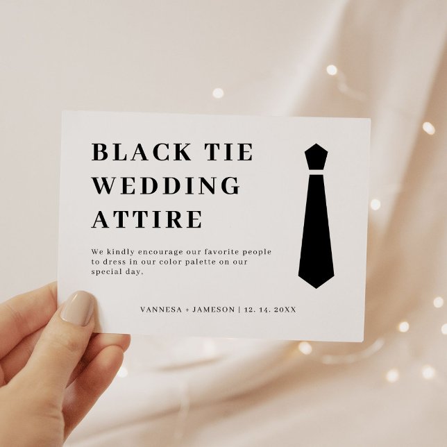 Elegante tarjeta de códigos de vestimenta para inv (Subido por el creador)