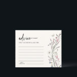 Elegante tarjeta de consejo de boda<br><div class="desc">Elegante y elegante, esta elegante tarjeta de consejo de boda presenta una preciosa acuarela de color rosa rosa, violeta y azul pastel, flores silvestres y vegetación de salvia con una bonita mariposa blanca en un bonito ramo vintage sobre el fondo de marfil. Encuentre artículos de coordinación en las colecciones de...</div>