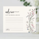 Elegante tarjeta de consejo de boda<br><div class="desc">Elegante y elegante, esta elegante tarjeta de consejo de boda presenta una preciosa acuarela de color rosa rosa, violeta y azul pastel, flores silvestres y vegetación de salvia con una bonita mariposa blanca en un bonito ramo vintage sobre el fondo de marfil. Encuentre artículos de coordinación en las colecciones de...</div>