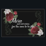 Elegante tarjeta de consejo de flores de Borgoña y<br><div class="desc">La colección de bodas Elegant Grace es un bonito, romántico y lujoso conjunto de papelería floral. Personalice nuestra magnífica papelería con sus detalles del evento fácil y rápidamente, simplemente pulse el botón personalizar it. El reverso floral de coordenadas está incluido. Los elementos coincidentes para completar la colección de eventos están...</div>
