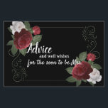 Elegante tarjeta de consejo de flores de Borgoña y<br><div class="desc">La colección de bodas Elegant Grace es un bonito, romántico y lujoso conjunto de papelería floral. Personalice nuestra magnífica papelería con sus detalles del evento fácil y rápidamente, simplemente pulse el botón personalizar it. El reverso floral de coordenadas está incluido. Los elementos coincidentes para completar la colección de eventos están...</div>