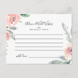 Elegante tarjeta de consejo para Bodas florales de