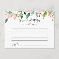 Elegante tarjeta de consejo para Bodas florales de