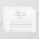 Elegante tarjeta de consejo simple de Boda de cali<br><div class="desc">Esta elegante y sencilla tarjeta de boda caligráfico es perfecta para un boda rústico. El diseño es sencillo y elegante, con una tipografía de escritura clásica y elegante en blanco y negro.Estas tarjetas son perfectas para un boda, una ducha de novia, una ducha de bebé, una fiesta de graduación y...</div>