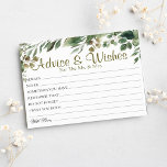 Elegante tarjeta de consejos de Bodas Eucalyptus<br><div class="desc">Consejos bodas y tarjetas de deseos para la novia y el novio,  Deseos para el Sr. y la Sra. - Ducha nupcial,  juegos de soltera.</div>