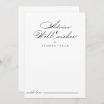 Elegante Tarjeta de Consejos de Bodas para Deseos<br><div class="desc">Esta elegante tarjeta de consejo para bodas es perfecta para un boda rústico. El diseño, sencillo y elegante, presenta una tipografía de escritura clásica y elegante en blanco y negro. Estas tarjetas son perfectas para un boda, una ducha de novia, una ducha de bebé, una fiesta de graduación y más....</div>