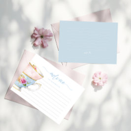 Elegante Tarjeta de Consejos de Brunch Bridal Tea 