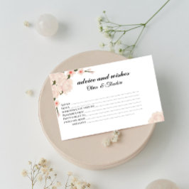 Elegante Tarjeta De Consejos De Novias Florales Y 