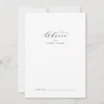 Elegante Tarjeta de Consejos para Bodas de Script<br><div class="desc">Esta elegante tarjeta de consejo para bodas de guiones es perfecta para un boda sencillo y se puede usar para cualquier evento. El diseño minimalista en blanco y negro presenta una elegante tipografía romántica con un estilo moderno de cristal. Personalizable de cualquier color. Mantenga el diseño minimalista y elegante, como...</div>