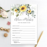 Elegante tarjeta de consejos y deseos para eucalip<br><div class="desc">Elegante Tarjeta de Consejos y Deseos Eucalyptus. Personalice con la novia el nombre y la fecha de la ducha. Para una mayor personalización,  haga clic en el enlace "personalizar adicional". Si necesitas ayuda,  ponte en contacto conmigo,  por favor.</div>