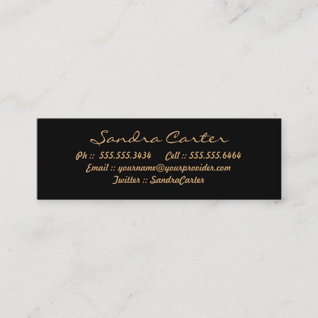 Elegante tarjeta de contacto Personalizado Flouris (Anverso)