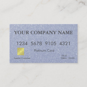 Elegante tarjeta de crédito Purpurina rosa