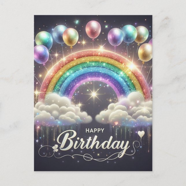 Elegante tarjeta de cumpleaños (Anverso)