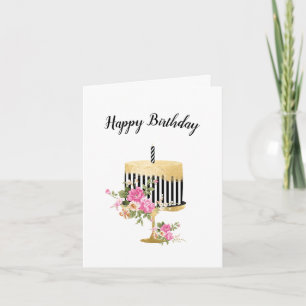 Elegante tarjeta de cumpleaños