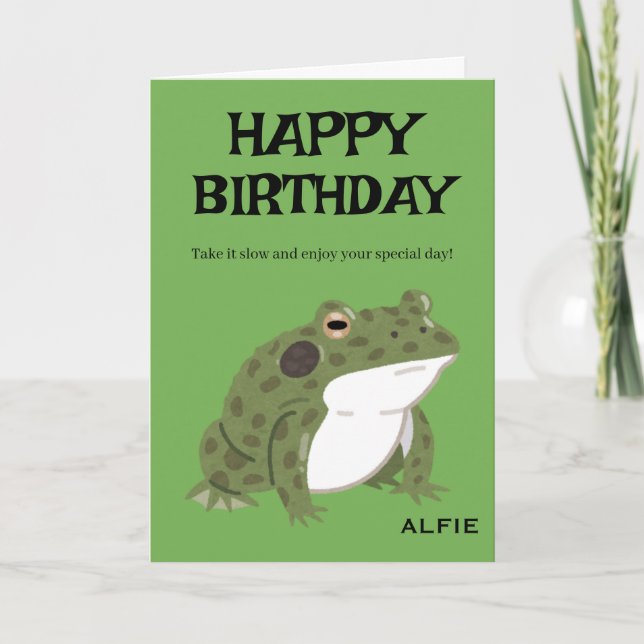 Elegante TARJETA DE CUMPLEAÑOS (Anverso)