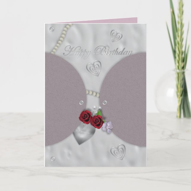 Elegante tarjeta de cumpleaños (Anverso)