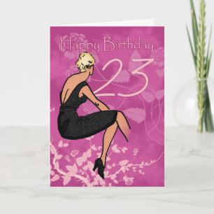 Elegante Tarjeta De Cumpleaños 23 - Mujer Moderna