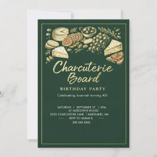 Elegante Tarjeta de Cumpleaños con Tabla de Charcu
