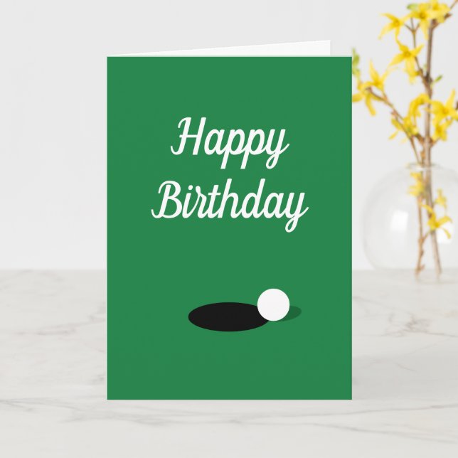 Elegante tarjeta de cumpleaños de golf para golfis (flor amarilla)