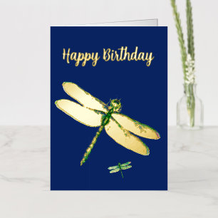 Elegante tarjeta de cumpleaños del Relieve metaliz