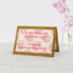 Elegante tarjeta de cumpleaños floral más feliz