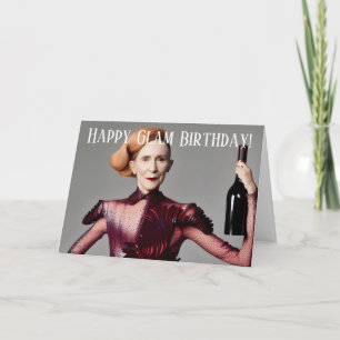 Elegante tarjeta de cumpleaños número 60 para una 