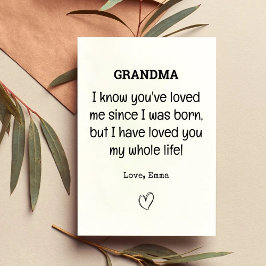 Elegante tarjeta de cumpleaños para abuela