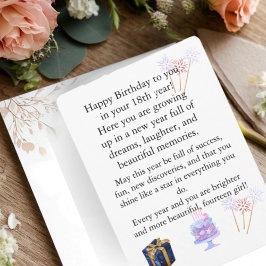 Elegante Tarjeta de Cumpleaños para Ella 18Tarjeta