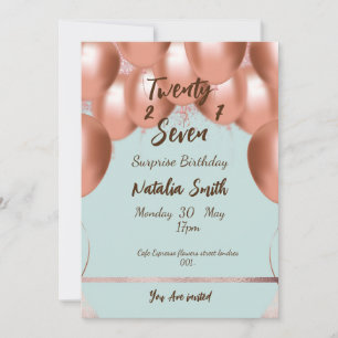 Elegante tarjeta de cumpleaños sorpresa para Girly