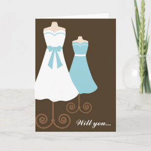 Elegante tarjeta de dama de honor