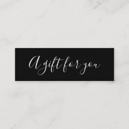 Elegante tarjeta de descuento minimalista en blanc