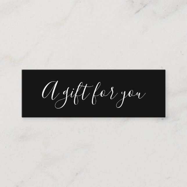 Elegante tarjeta de descuento minimalista en blanc (Anverso)