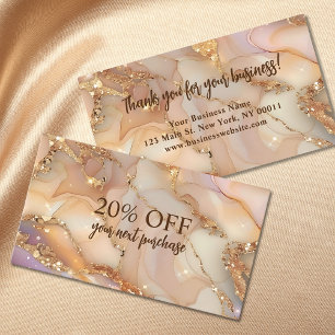 Elegante tarjeta de descuento para Purpurina de Ag