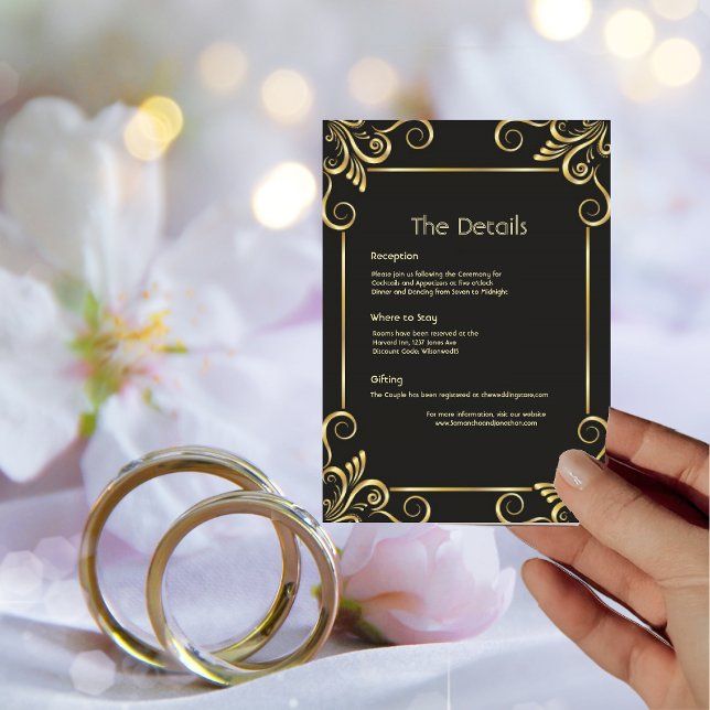 Elegante Tarjeta de detalles de estilo Art Decó (Subido por el creador)