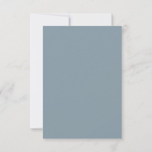 Elegante tarjeta de detalles del Boda azul y dorad (Reverso)