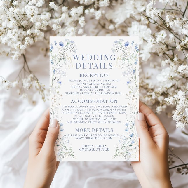 Elegante tarjeta de detalles del Boda de guirnalda (Subido por el creador)