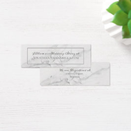 Elegante tarjeta de detalles del Boda de mármol y 