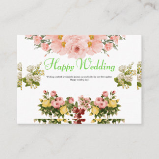 Elegante Tarjeta de detalles del gabinete de boda