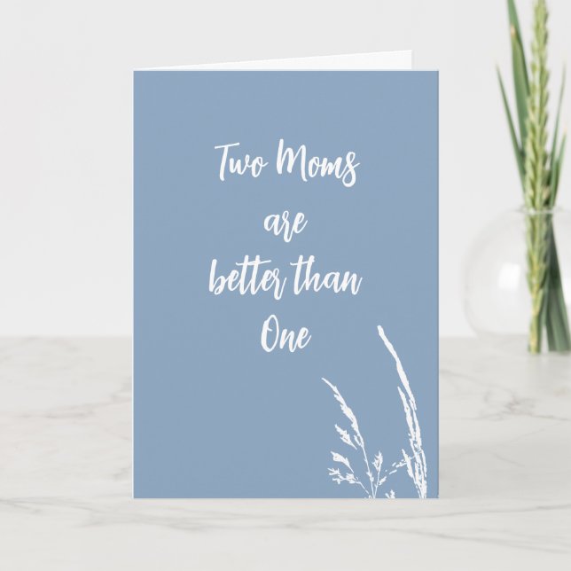 Elegante tarjeta de Día de la Madre de dos mamás (Anverso)