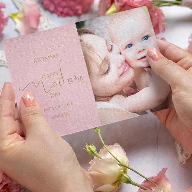 Elegante tarjeta de Día de la Madre fotográfico (Subido por el creador)