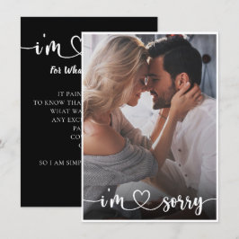 Elegante tarjeta de disculpa de memoria fotográfic