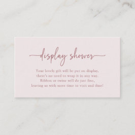 Elegante tarjeta de ducha de pantalla rosa