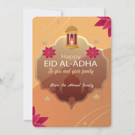 Elegante tarjeta de Eid al-Adha Mubarak