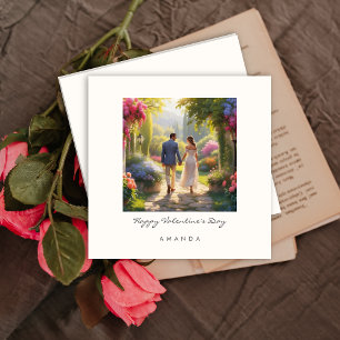 Elegante tarjeta de El día de San Valentín de Moda