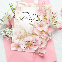 Elegante tarjeta de El día de San Valentín de rosa